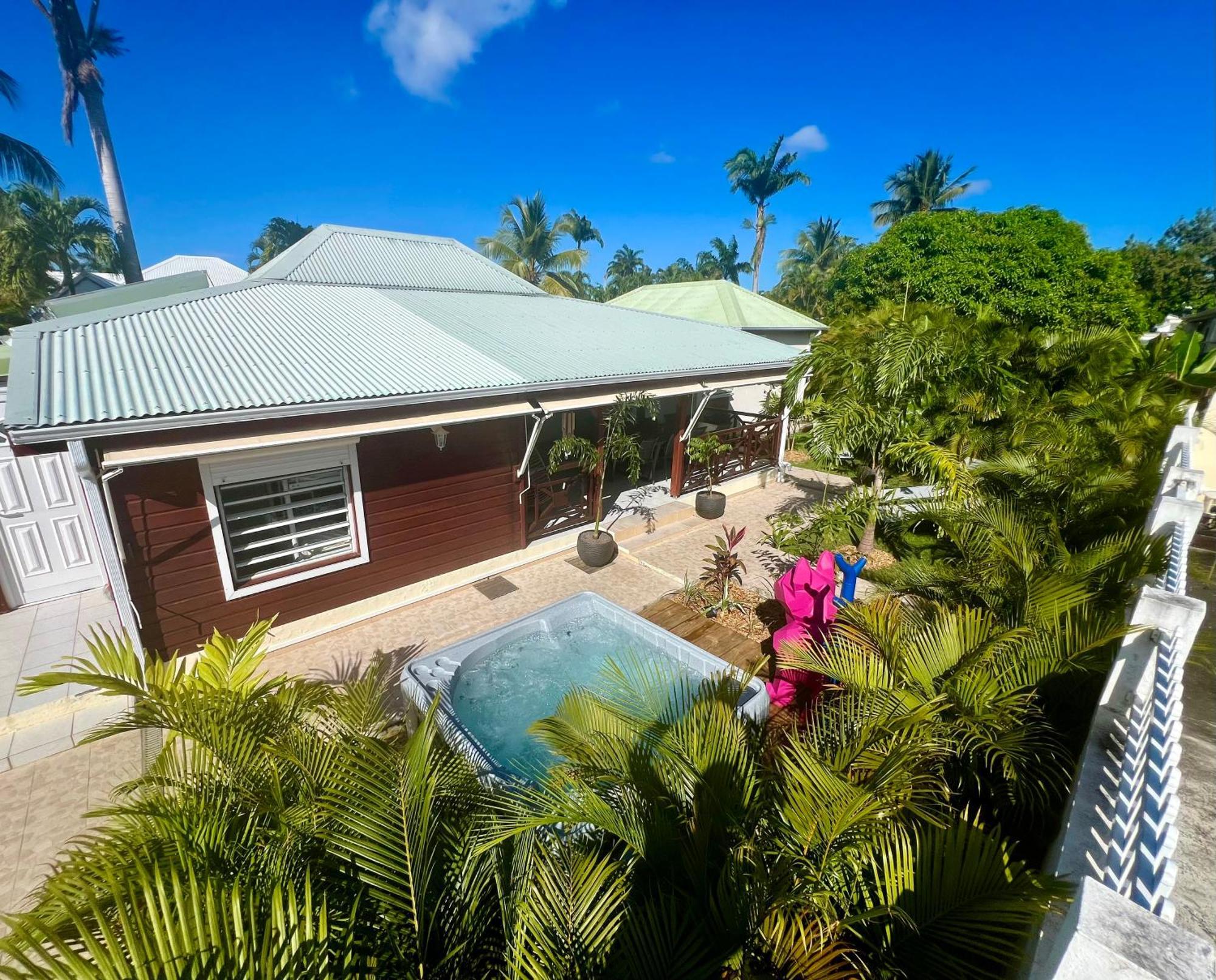 Villa Simeon Saint Francois Avec Piscine Privee Et Jacuzzi Proche Plage Exterior photo