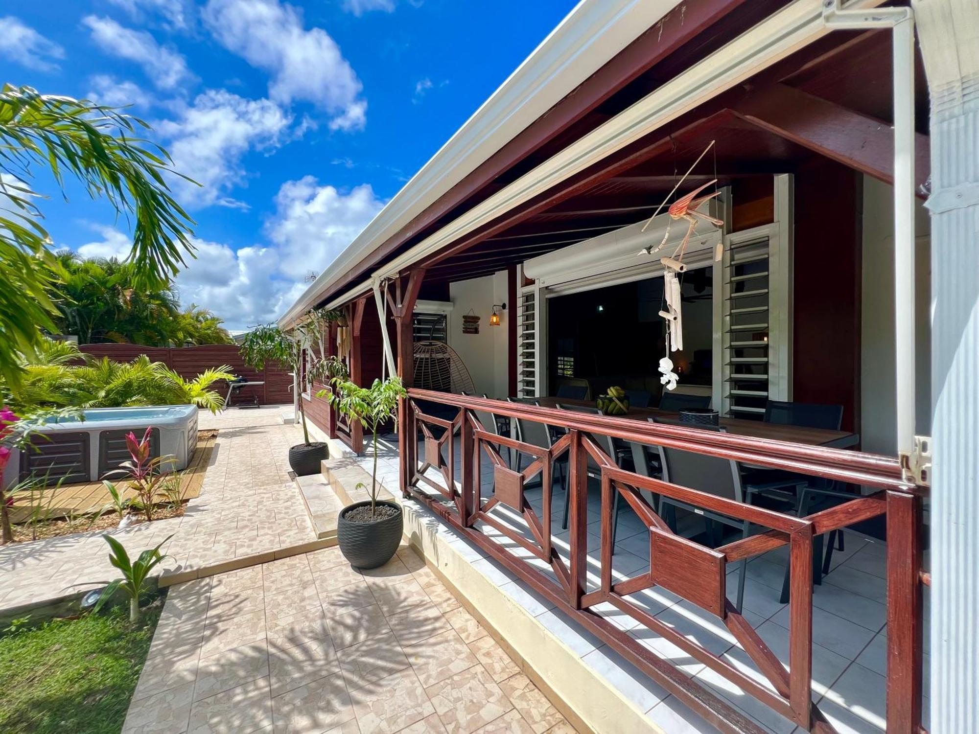 Villa Simeon Saint Francois Avec Piscine Privee Et Jacuzzi Proche Plage Exterior photo